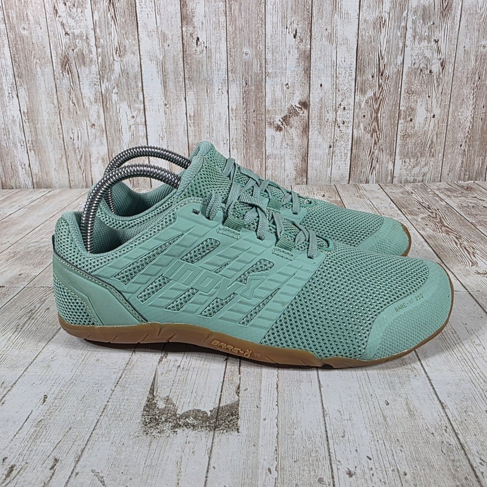 Inov-8 Bare-XF 210 V3 Mint‎ Green Zero Drop Training Shoes Womens 9 Barefoot Gym